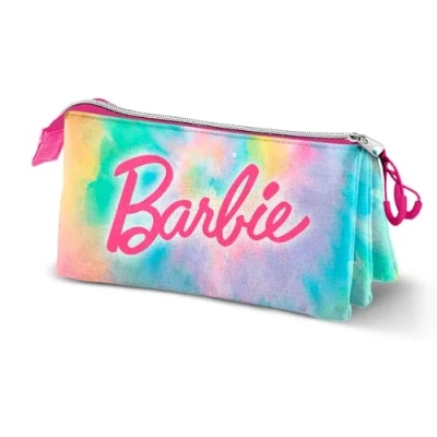 Immagine di Barbie Tie Dye Astuccio Triplo, Multicolore, 23 x 11 cm