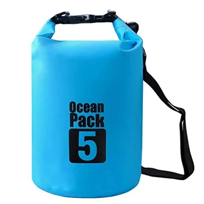Immagine di 2L/3L/5L/10L/15L/20L/30L 500D Targhetta Sacco in PVC a prova di acqua tenuta stagna per canoa/canottaggio/Canoa/Pesca/Rafting/Nuoto/Campeggio/Snowboard