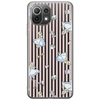 Immagine di Ert Group custodia per cellulare Xiaomi 11 Lite 4G/5G originale e con licenza ufficiale Disney, modello Alice 001, parzialmente trasparente