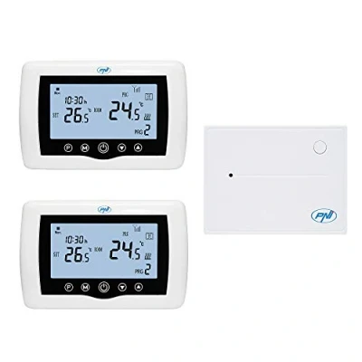 Immagine di Termostato intelligente PNI CT400 wireless, con WiFi, controllo 2 zone via Internet, per centrali termiche, pompe, elettrovalvole, APP TuyaSmart, histerezis 0,2 gradi C