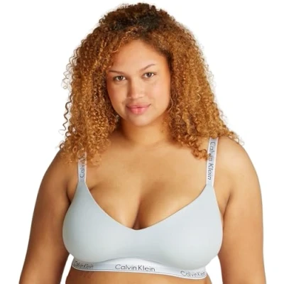 Immagine di Calvin Klein Lght Lined Bralette (Full Cup) 000QF7060E, Blu (Plein Air), L Donna