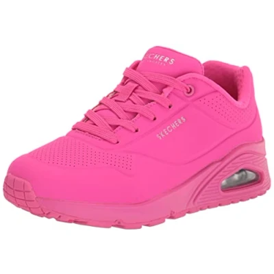 Immagine di Skechers Wide Fit UNO Sneakers basse, Donna, Taglia: 35, Hot pink durabuck Pu