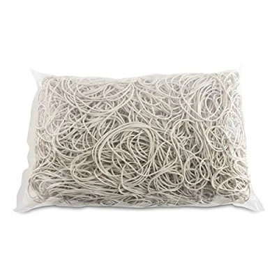 Immagine di Elastici per UFFICIO PRODOTTI Diametro 70mm 1,5x1,5mm 1000g Bianco/Piccoli Accessori Ufficio/Tipo Standard/Materiale Gomma/Peso (g) 1000 / Colore Bianco/Dimensione
