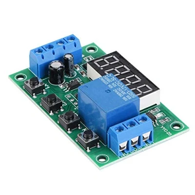 Immagine di Un Canale Modulo Relè, Relè temporizzato Display a LED 12V 0,1 sec 999 min Regolabile del Timer di Ciclo
