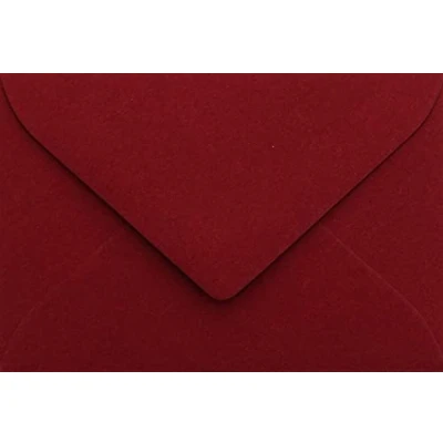 Immagine di 50 buste per lettere, formato B6 DIN (12,5 x 17,6 cm), colore bordeaux, tecnica di chiusura: con linguetta triangolare, grammatura 120 g/m²