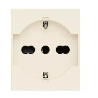 Immagine di Vimar 30210.C Linea Presa SICURY universale standard italiano P40, canapa, 2m