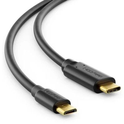 Immagine di deleyCON 0,5m USB C a Micro Cavo di Ricarica e Dati da Compatibile per Smartphone Tablet con Presa o Adattatore Notebook