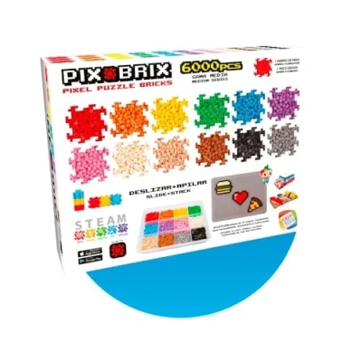 Immagine di Cefa Toys PIX BRIX PIXEL ART CONTAINER 6000 pezzi colori assortiti gamma media, piccolo