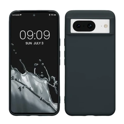 Immagine di kwmobile Custodia Compatibile con Google Pixel 8 Cover Back Case per Smartphone in Silicone TPU Protezione Gommata blu mirtillo