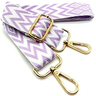 Immagine di Tracolla per Borse Donna Colorato Cinghia Della Borsa Larga, Regolabile con Gold Moschettone, Durevole Crossbody Borsa, Borsetta, Chitarra DIY Spalla Accessori Ragazze, 08