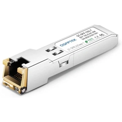 Immagine di QSFPTEK 10GBase T RJ45 SFP+ Rame 30m 1.25/2.5/5/10G Modulo Transceiver per Cisco SFP 10G S, Ubiquiti UF 10G, Netgear, D Link, Mikrotik, Linksys, Supermicro (Supporta Tariffe Multiple)