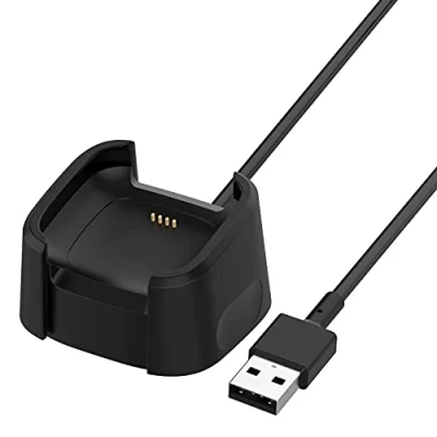 Immagine di Caricabatterie USB da 1 m compatibile con Fitbit Versa 2 Dock di ricarica antiscivolo Supporto per cavo smartwatch sostitutivo (non Versa/Versa Lite)
