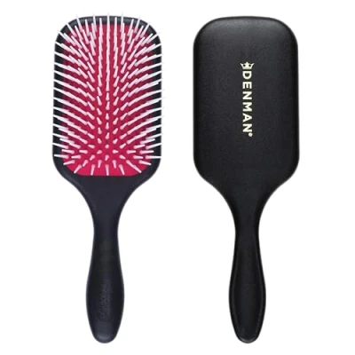 Immagine di Denman Detangler D38 Hair Brush For Fast and Comfortable Detangling, Blow Drying Styling Combination of D3 Pins &amp; Paddle Women Men (Red Black)