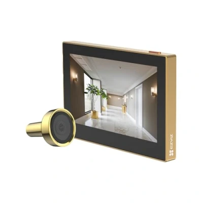 Immagine di EZVIZ CP2 Spioncino Digitale a Batteria 1080P, Video Senza Fili con Schermo Colori da 4,3&quot;, Visione Grandangolare 146, Ricaricabile 2200 mAh, WiFi 2.4 GHz, Colore Oro