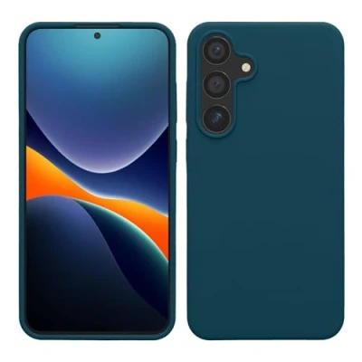 Immagine di kwmobile Cover per Samsung Galaxy S24 Plus Custodia Back Case Caricatore Wireless Antiurto e Flessibile in Silicone TPU petrolio matt