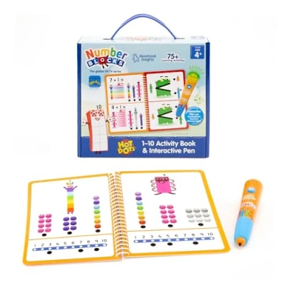 Immagine di Learning Resources Libro di attività e Penna Interattiva Hot Dots® Numberblocks 1 10, 75 Incluse, Regali Numberblocks, dai 4 Anni in avanti