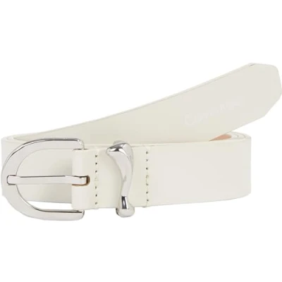 Immagine di Calvin Klein CK Must Organic Loop Belt 25MM K60K611398 Cinture, Grigio (Dk Ecru), 135 Donna