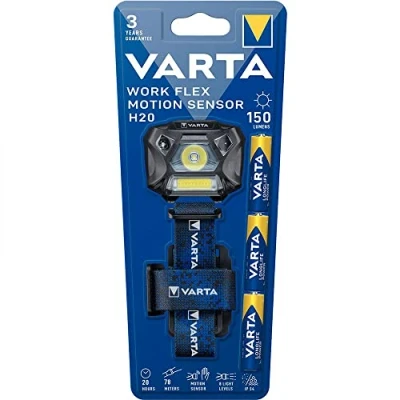 Immagine di Varta Work Flex Motion Sensor H20 LED (monocolore) Lampada frontale a batteria 150 lm 20 h 18648101421