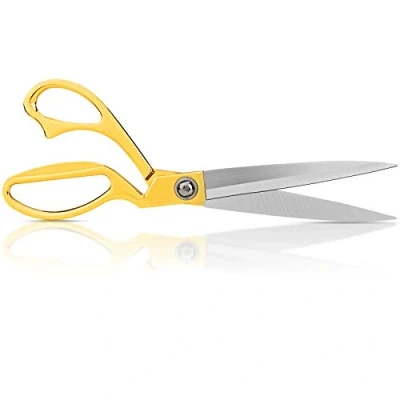 Immagine di KUONIIY Forbici da Sarto, in Tessuto, Affilate e Resistenti, Taglio di Precisione, Impugnatura Comoda, 26 cm, Oro