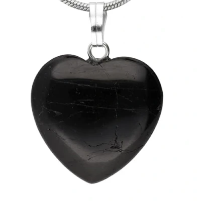 Immagine di Lebensquelle Plus ciondolo a forma di cuore in Tormalina (Schörl) con pietra preziosa occhiello, (Schörl),