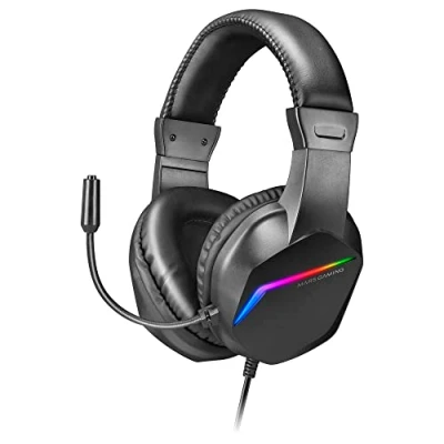 Immagine di MARSGAMING MH122, Cuffie da Gioco Over Ear FRGB con Microfono, Suono HiFi, Cancellazione del Suono, Ultra Leggere, PS4 PS5 Xbox Switch Tablet Windows Mac, Nero, Grande