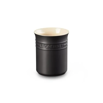 Immagine di Le Creuset Contenitore spatole in gres vetrificato per Utensili da Cucina, 1.1 Litri, Nero, 71501110000001