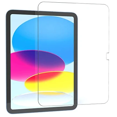Immagine di EAZY CASE pellicola protettiva in vetro compatibile con iPad da 10,9&quot; (10 Gen.), solo 0,3 mm di spessore, per tablet, trasparente e