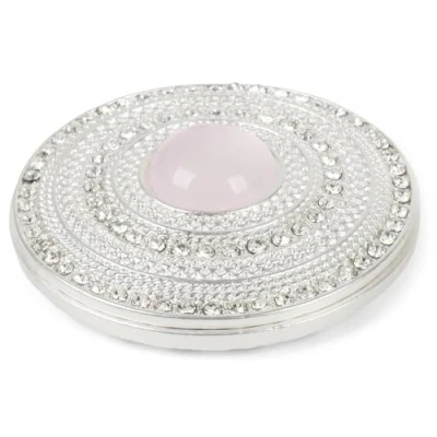 Immagine di styleBREAKER Spilla con calamita da Donna Rotonda Una Grande Perla e Strass, per Sciarpa, Foulard o Poncho, Ciondolo 05050082, Colore:Argento Bianco