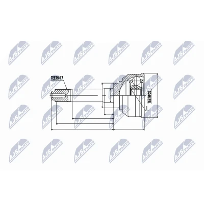 Immagine di NTY NPZ IS 002 Kit Giunto Omocinetico Assale anteriore Dx, Sx
