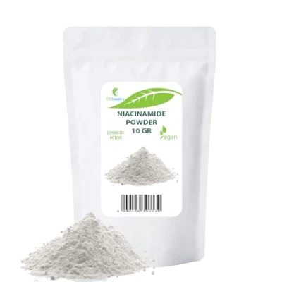 Immagine di Niacinamide in polvere 10 Gr (Vitamina B3, Nicotinamidă, Vitamina PP) Adatta per un&#039;ampia gamma di applicazioni cosmetiche nella cura della pelle e dei capelli