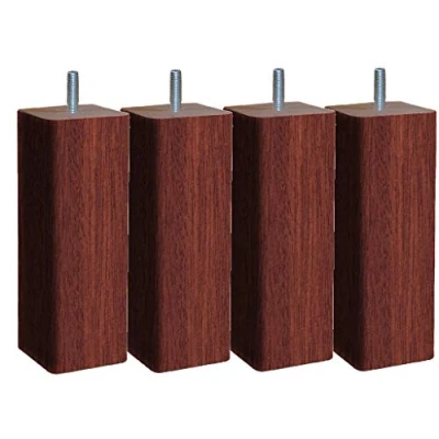 Immagine di Margot Douceur scandinavo Quadrato Set di 4 Piedi Rete Legno 6 x 20 cm, Legno, Mogano, cm