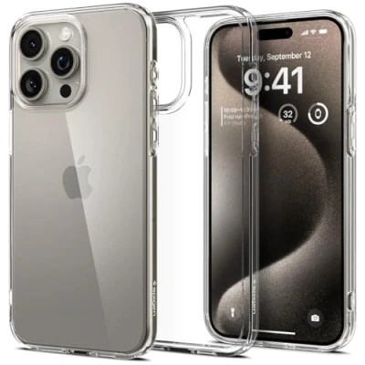 Immagine di Spigen Cover Ultra Hybrid Compatibile con iPhone 15 Pro Max Trasparente