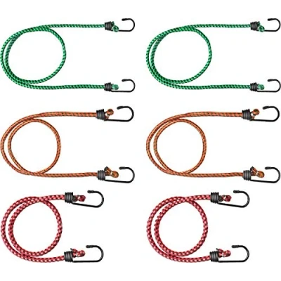Immagine di Set Cinghie Elastiche Porta Pacchi, Gancio a Uncino, 60 80 100 cm, 6 Pezzi