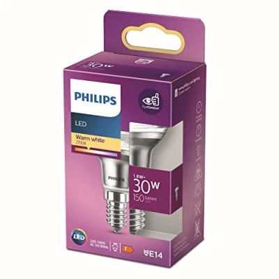 Immagine di Philips Lighting 77375500 LED (monocolore) ERP F (A G) E14 Riflettore 1.8 W = 30 Bianco caldo (Ø x L) 3.9 cm 6.5 1 pz.