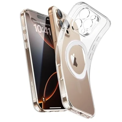 Immagine di ESR Cover per iPhone 16 Pro Max, Compatibile con MagSafe, Protezione della fotocamera, Resistente all&#039;ingiallimento e ai graffi, Custodia antiurto magnetica sottile, Serie Zero, Trasparente