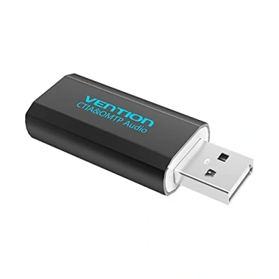 Immagine di VENTION Scheda Audio esterna USB Adattatore Jack 3.5 Cuffie Microfono TRRS per Stereo Casse, Compatibile con Windows, Mac OS, Linux, PS5, Plug And Play (Senza Cavo)