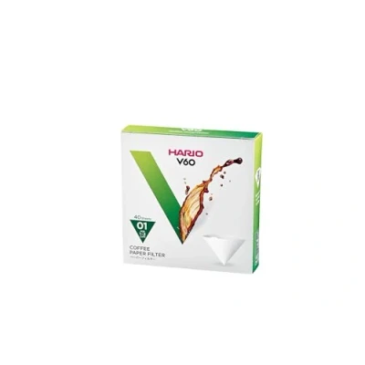 Immagine di Hario, Confezione di filtri in Carta per caffè, VCF 01 100M, White, Size 40pcs