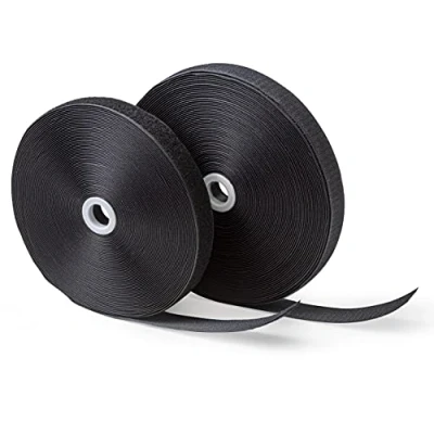 Immagine di IPEA Nastro a Strappo da Cucire 20 mm Nero, Ben 25 Metri di Lunghezza, Cucito (Non Adesivo) Striscia Extra Forte per Arredamento Casa Vestiti Abiti Corda Gancio e Anello
