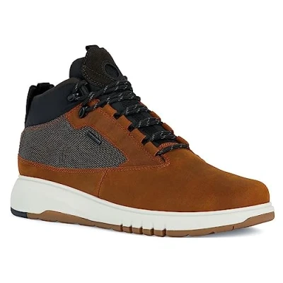 Immagine di Geox U Aerantis B ABX Stivaletti stringati, Uomo, Taglia: 46, Ochre graphite Pelle e tessuto
