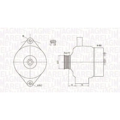 Immagine di MAGNETI MARELLI 063732026010 Alternatore 12V 70A SUZUKI: Grand Vitara 1 SUV, SWIFT 3, SX4 I Hatchback