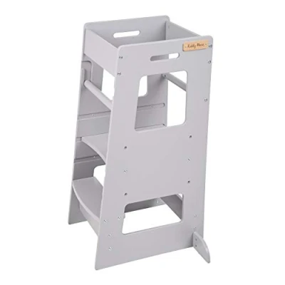 Immagine di KiddyMoon Torre Di Apprendimento In Legno Per Bambini ST 003, Grigio