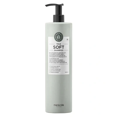 Immagine di Maria Nila True Soft, Shampoo 1000 ml, per capelli secchi, l’olio di argan reidrata e riduce l’effetto crespo, prodotto 100% vegano senza solfati/parabeni
