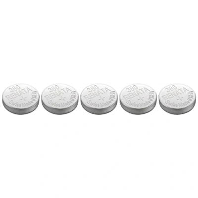Immagine di RENATA Set di 5 batterie a bottone in argento ossido 386/SR43W 0% mercurio