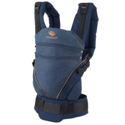 Immagine di manduca XT &gt; &lt; Marsupio e porta bebè ergonomico con sedile regolabile per neonati dalla nascita &amp; bambini fino a 20 kg, cotone biologico (denimblue toffee)