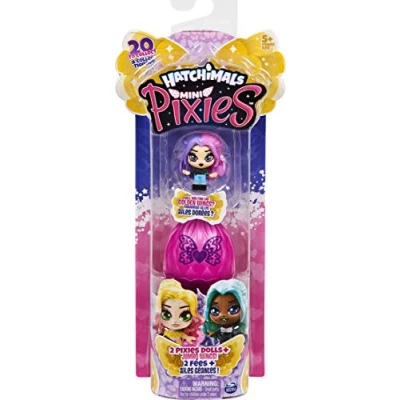 Immagine di HATCHIMALS Mini Pixies Bambole da collezione 38 cm, con ali miste e abbinate, confezione 2