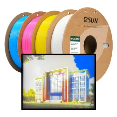 Immagine di eSUN PLA+ filamento 1,75 mm, ePLA+CMYK Lithophane 3D stampante PLA Plus, precisione dimensionale +/ 0,03 1KGX 4 bobine ad alta velocità per stampanti FDM