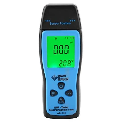 Immagine di Misuratore EMF, Rilevatore Radiazioni Digitale con Display LCD, Portatile Onde Elettromagnetiche Allarme Cicalino, per il Controllo dei Campi Elettromagnetici a Casa, in Ufficio