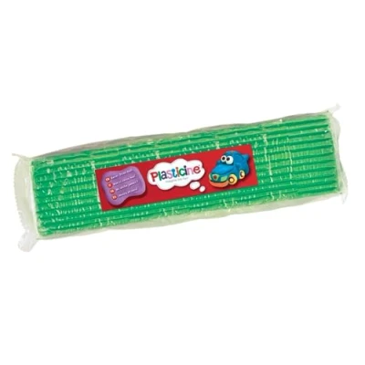Immagine di Plastilina monocolore 400 g verde chiaro, composto da modellismo per animatori professionisti e modellisti, non si asciuga mai, sculture, modelli animazioni stop motion