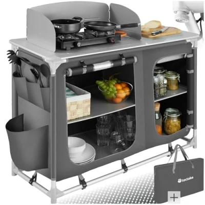 Immagine di TecTake 800585 Cucina da Campeggio Alluminio, Facile Montaggio, Minimo Peso Modelli Differenti (Tipo 2 No. 402920)