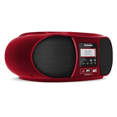 Immagine di TechniSat DIGITRADIO 1990 Radio CD DAB+, FM AUX, Bluetooth, CD, USB Funzione di carica della batteria , allarme Rosso
